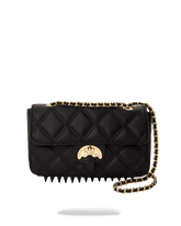NOIR QUILT GOLD CHAIN SHARK HANDBAG